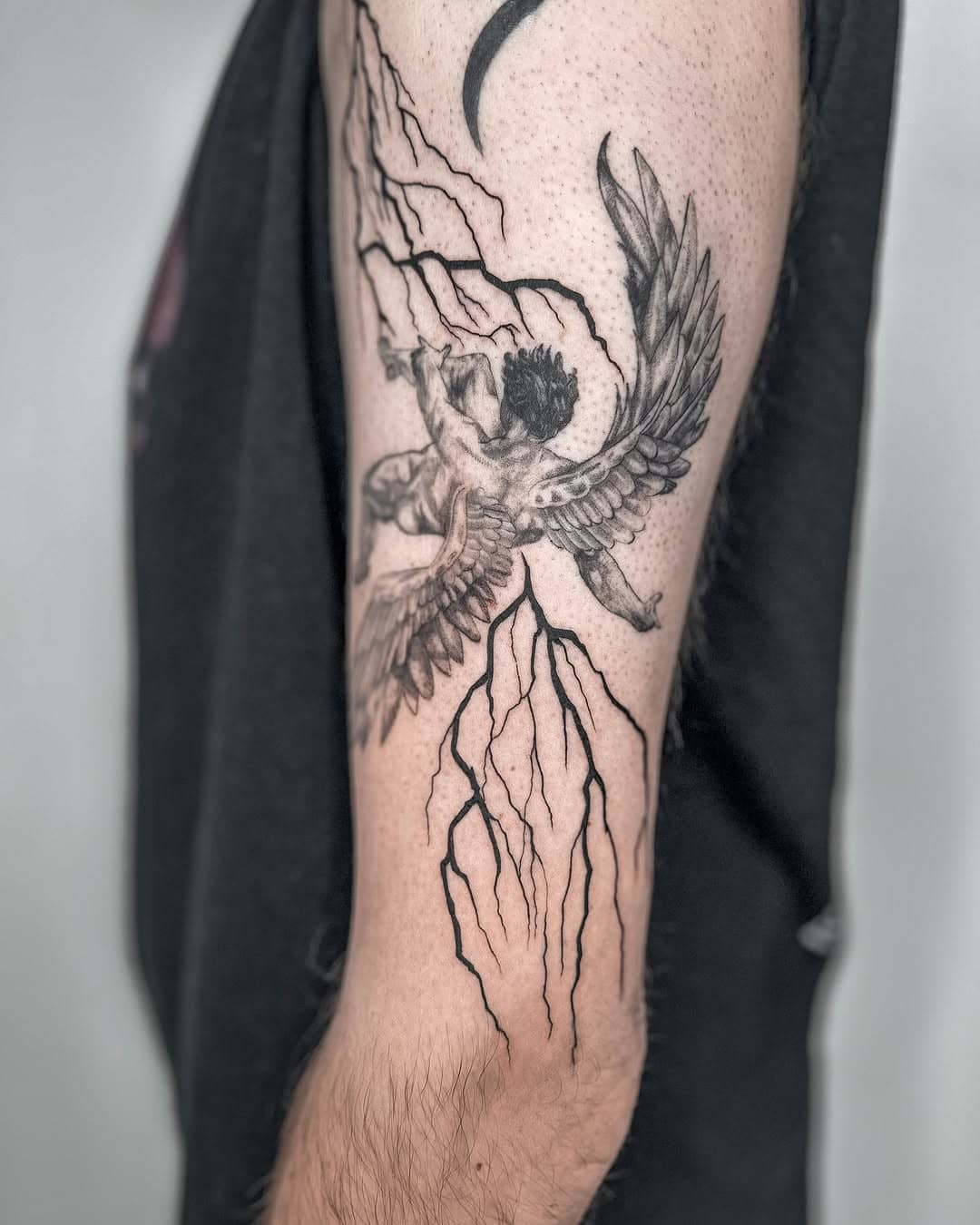 Blackwork — Falling Angel